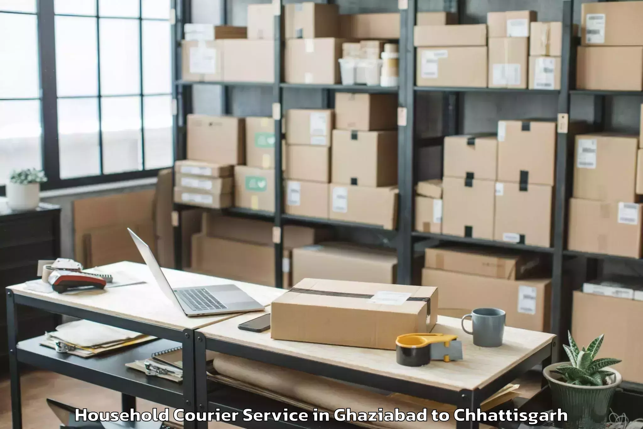 Quality Ghaziabad to Pithora Household Courier